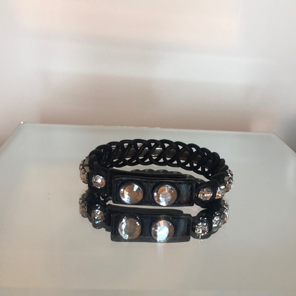 Swarovski Leather Clasp Bracelet - Picture 2 of 2